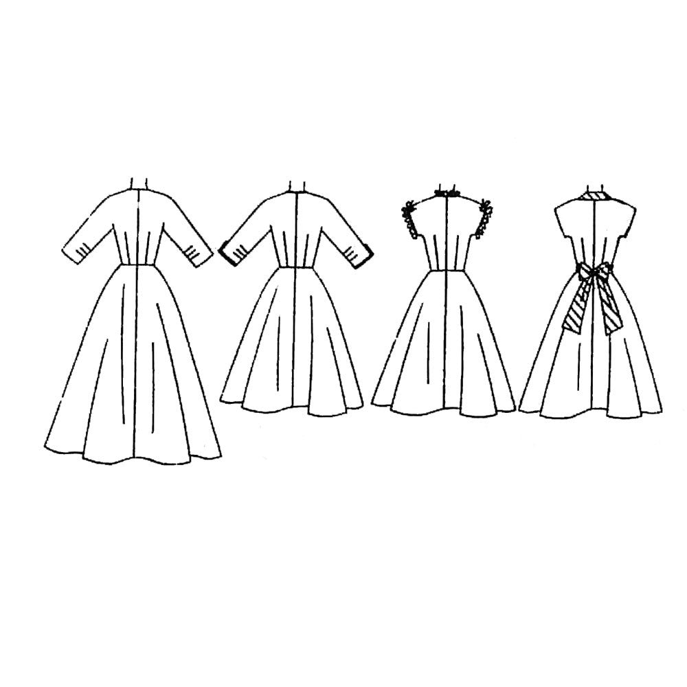 Line drawings of housecoats.