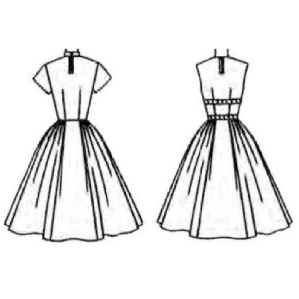 Line drawing for a dress