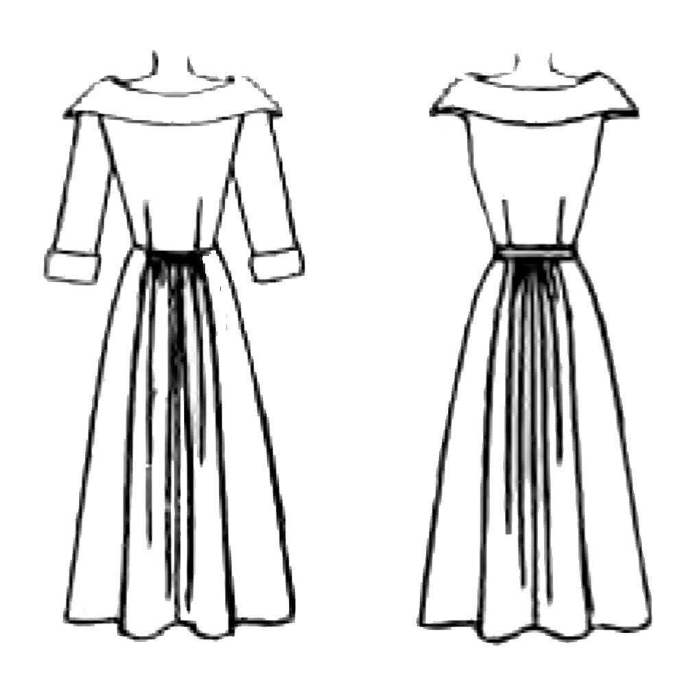 Line drawing of the dress