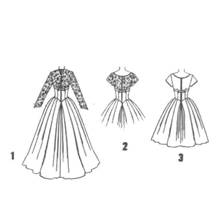 Line drawing of the dress