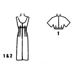 1950s Vintage Sewing Pattern B31 1/2 DRESS, OVERSKIRT & JACKET