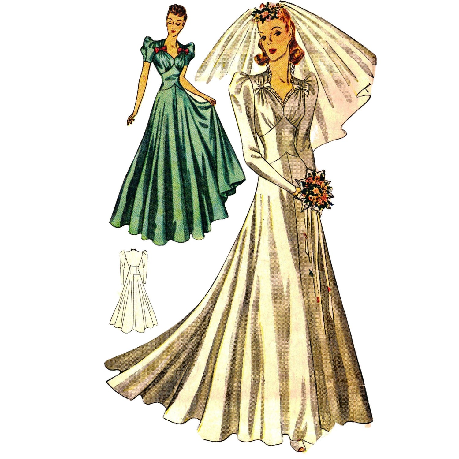 Chic Vintage 1940s Bride - Shirley Schiff : Chic Vintage Brides