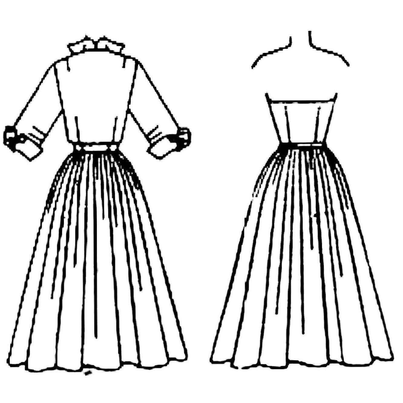 Line drawing of the dress