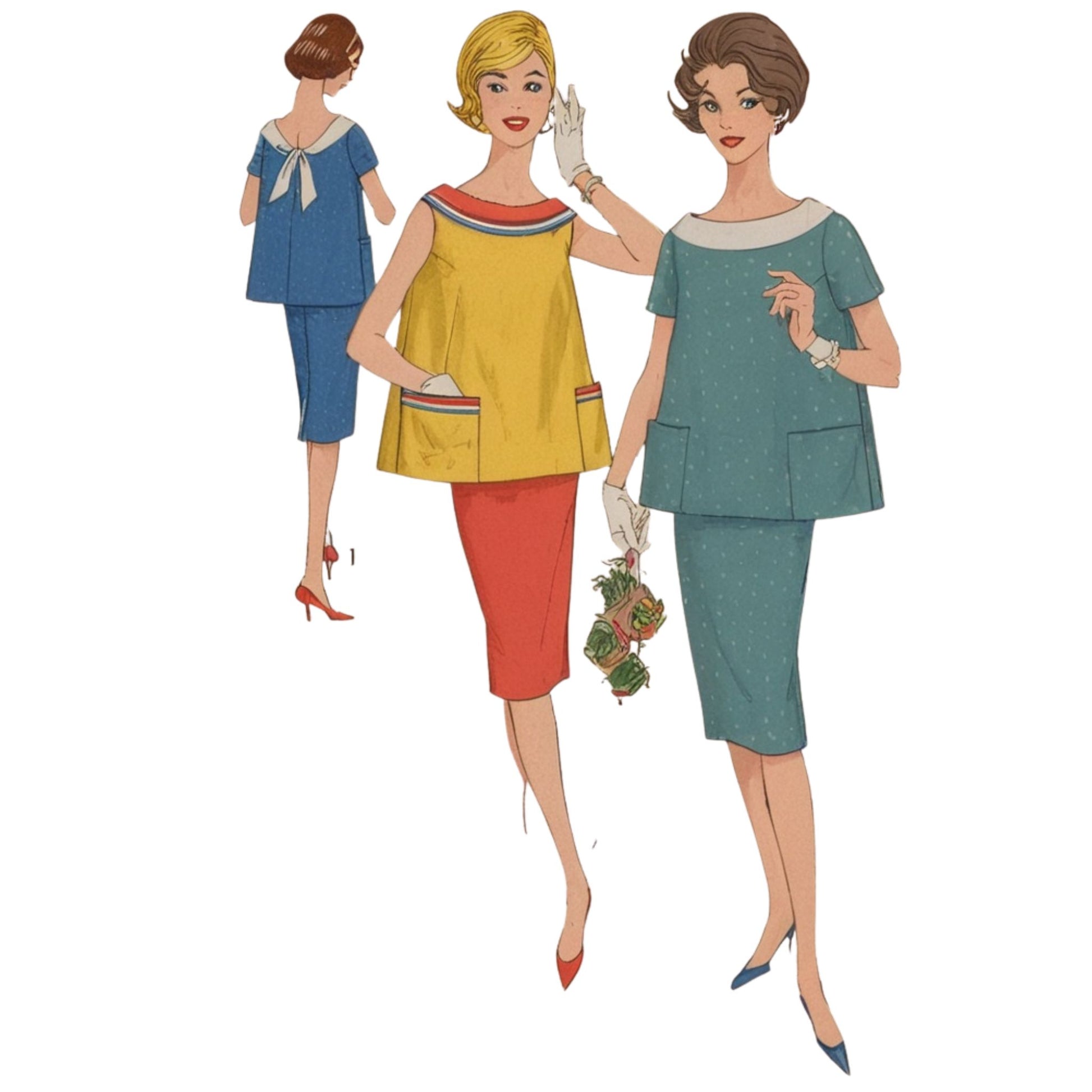 Women wearing maternity dresses