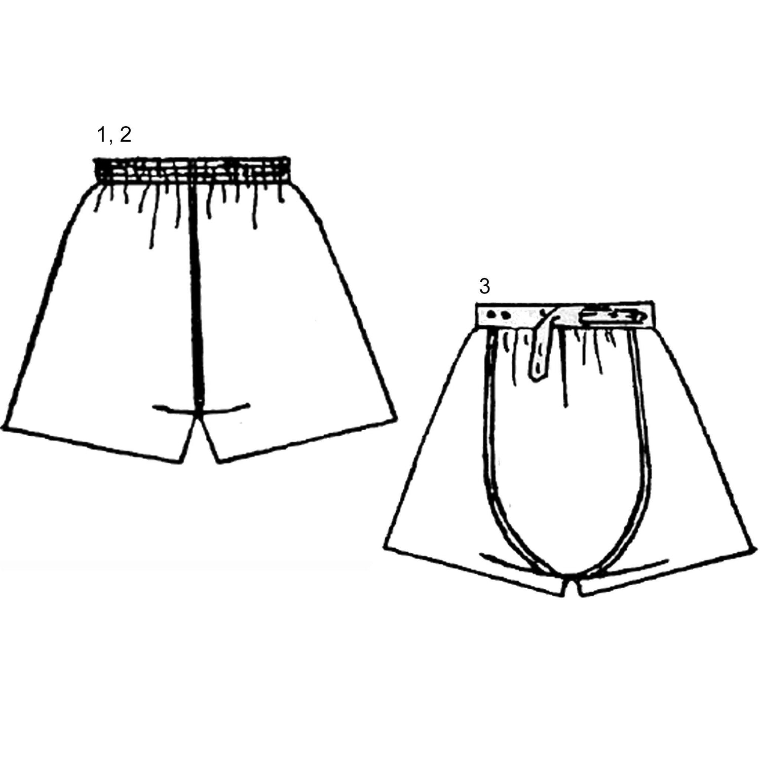 Sewing pattern for children's boxer shorts TOM (sizes 80–164) 