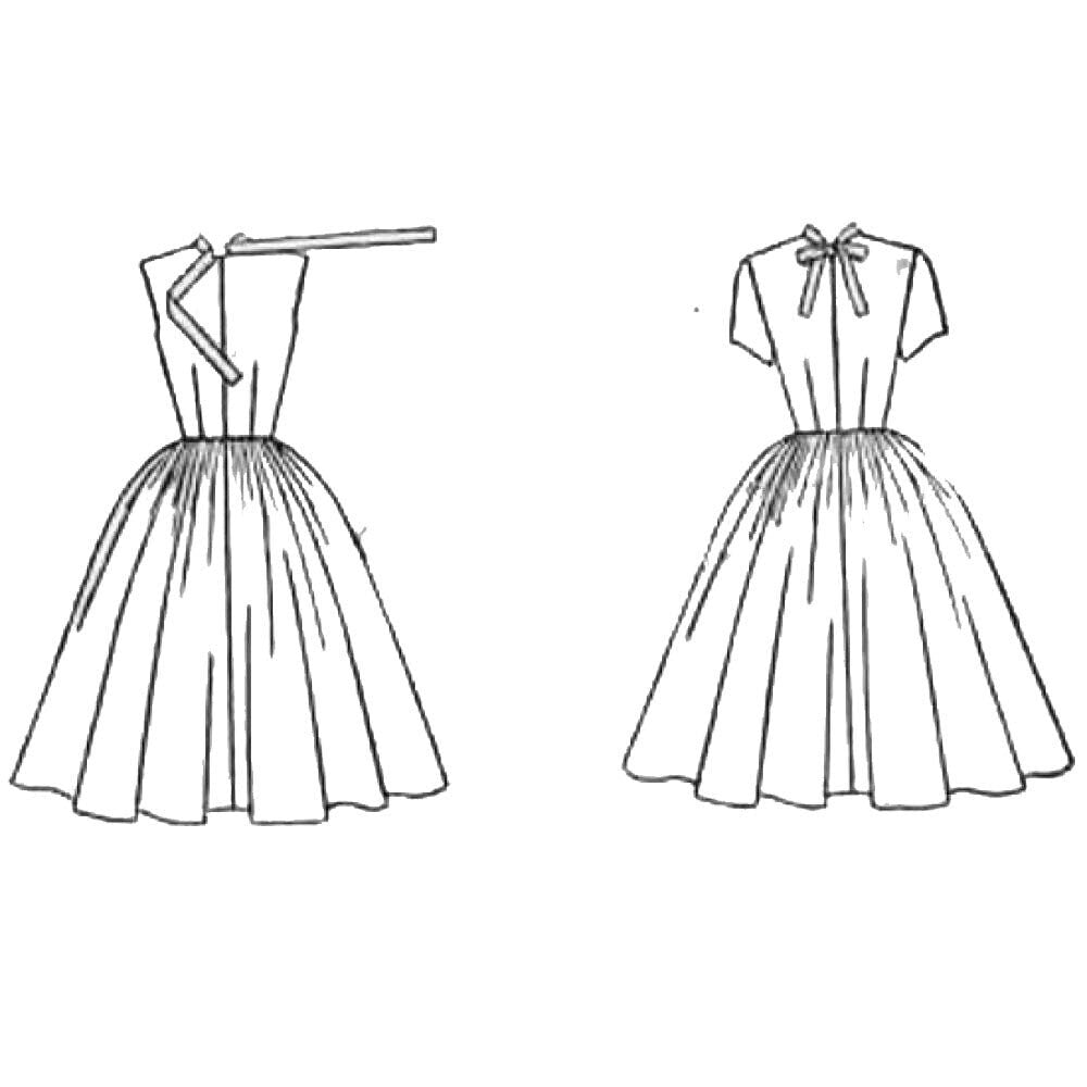 Line drawing of dresses