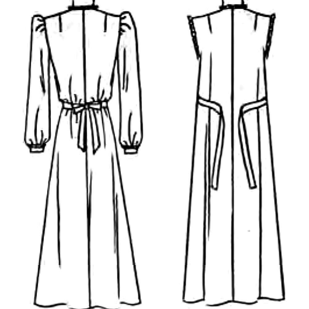 Line drawing of dressing gowns