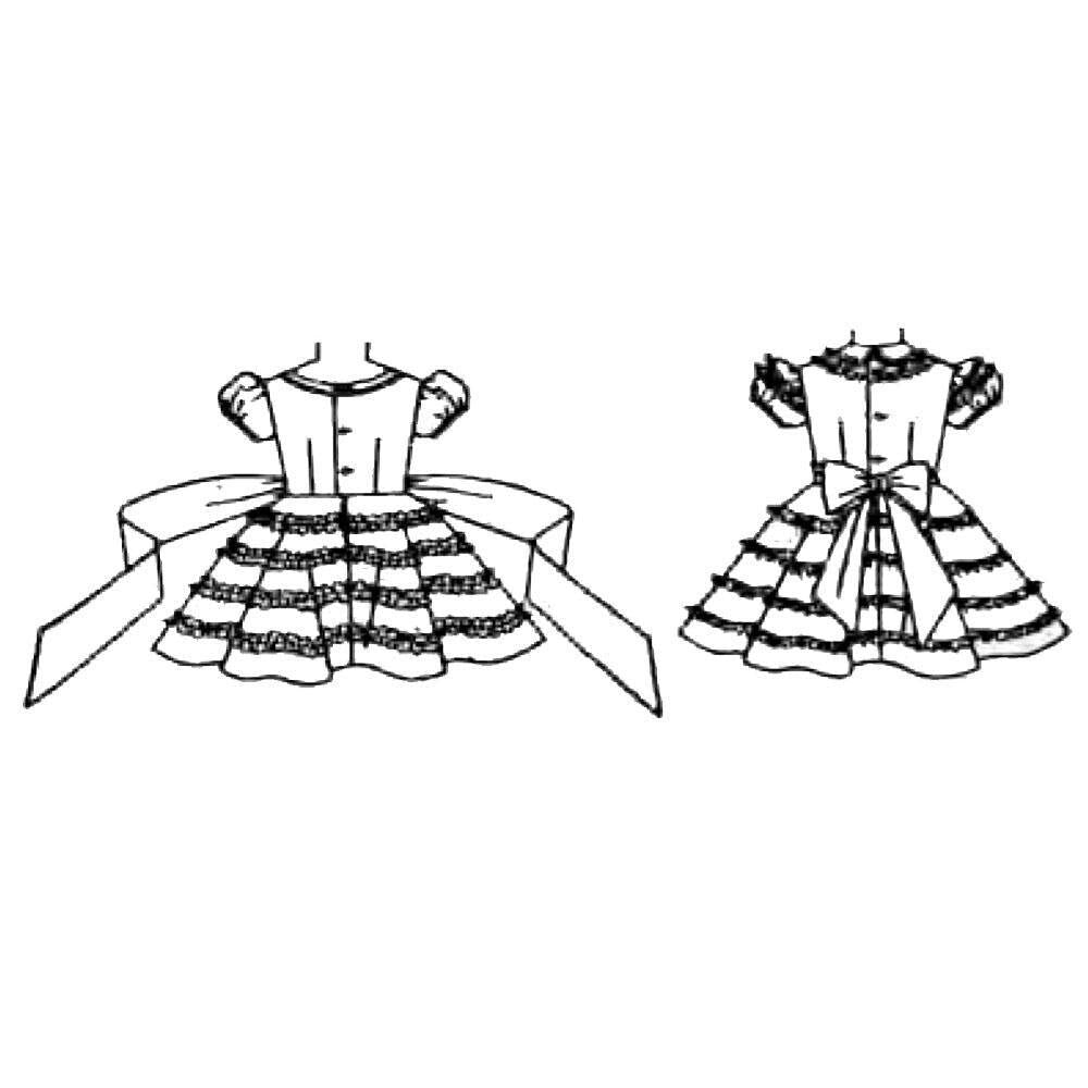 Line drawing of dresses