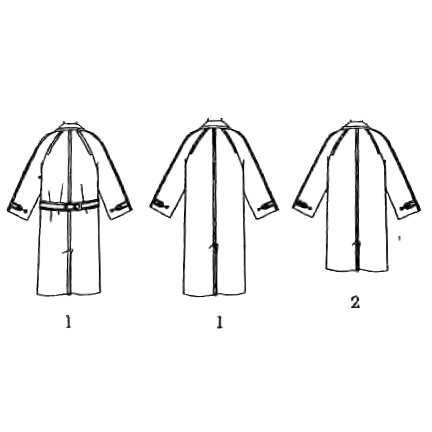 Line drawing of coats