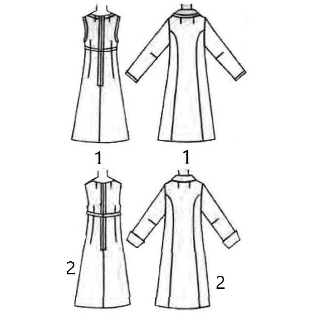 Line drawing of coats