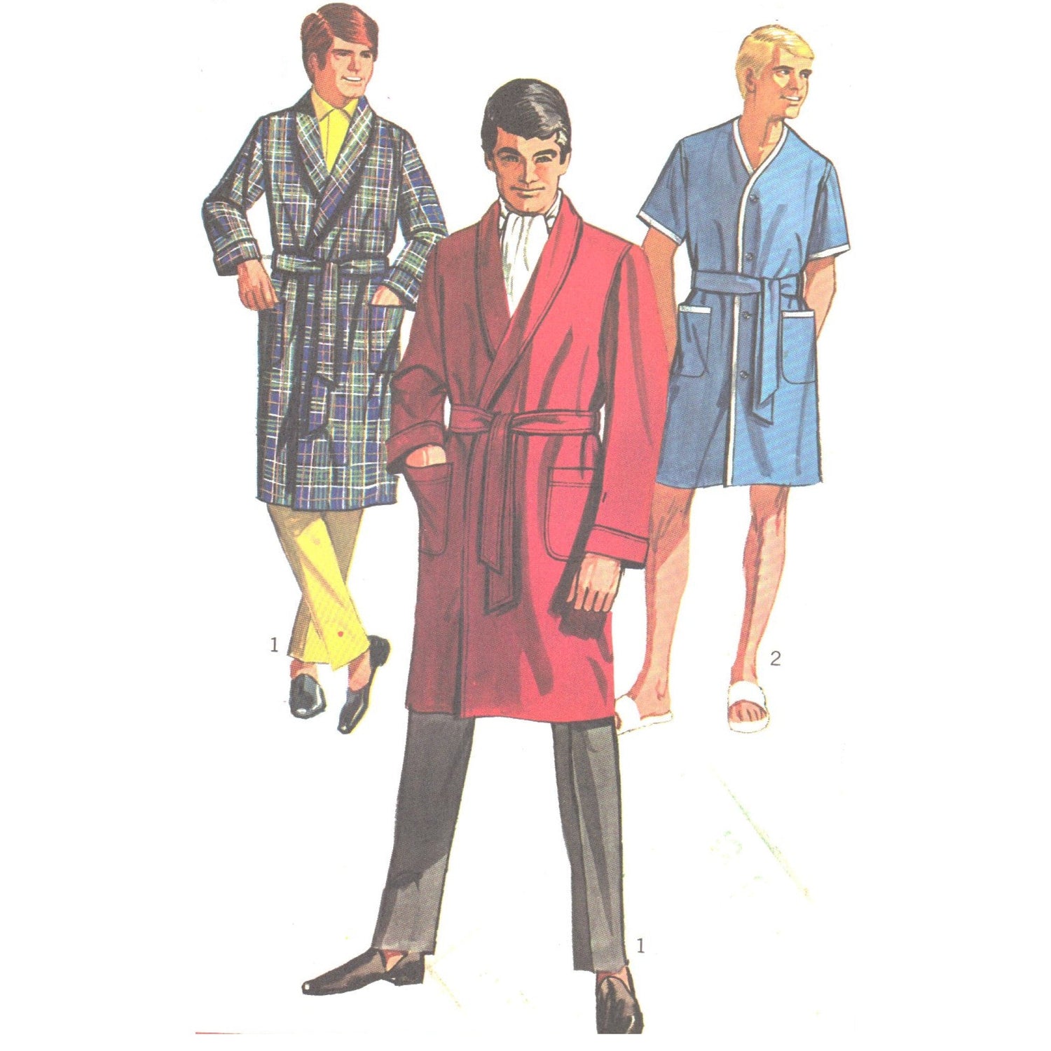 Model wearing robes made from Simplicity 7935 pattern