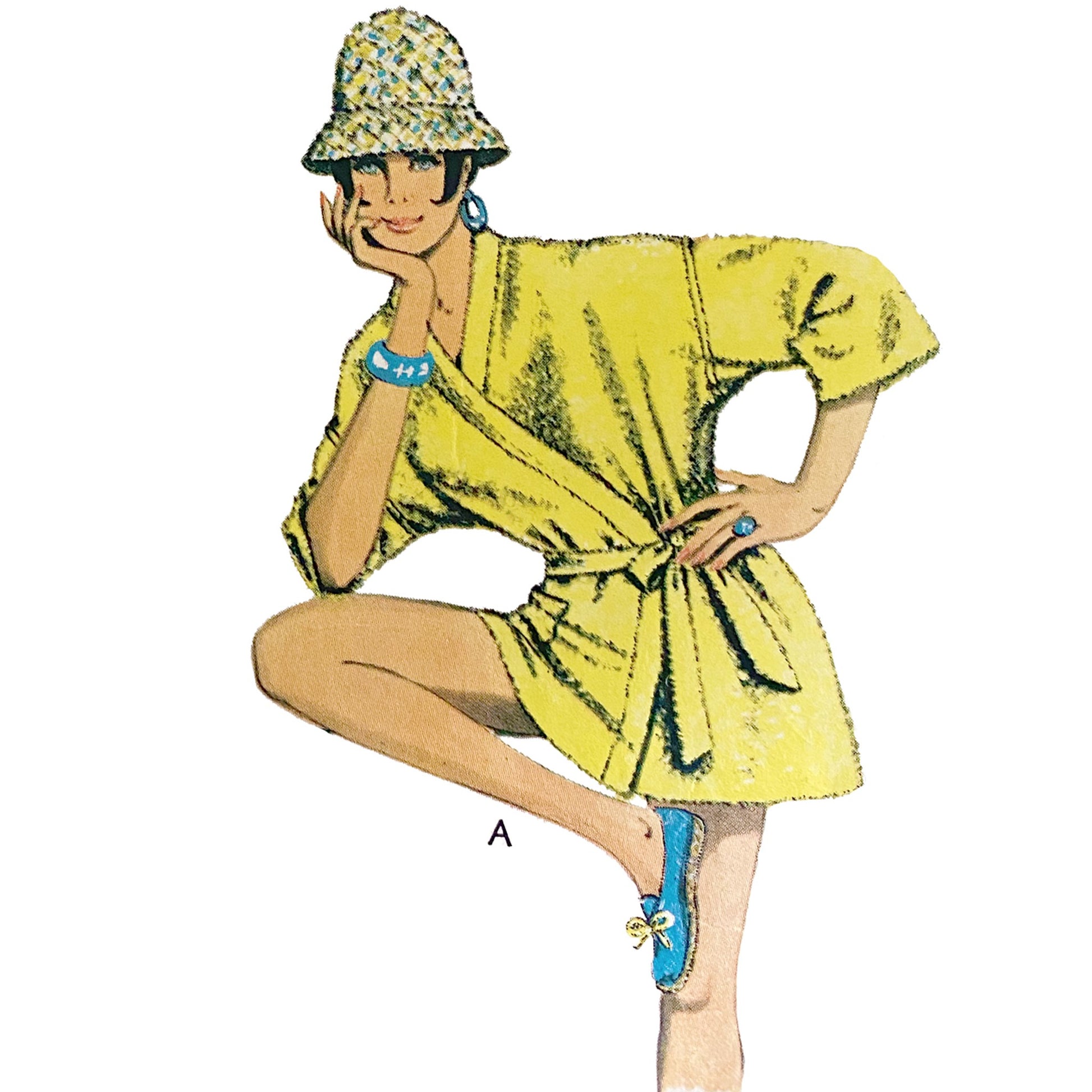 Model wearing nightwear made from Style 1850 pattern