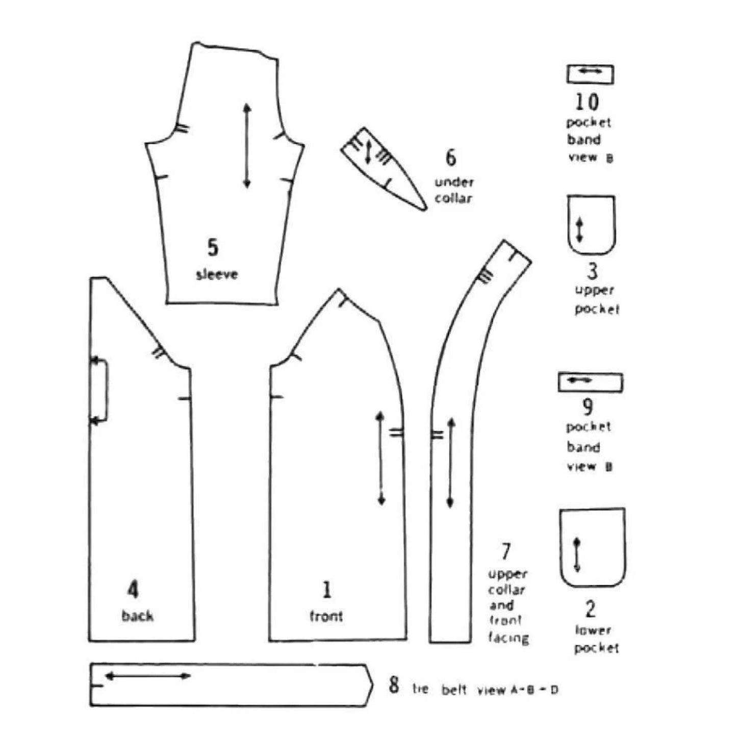 Mönster från 1960-talet, rökjacka för Män och morgonrock - Bröst 38"-40" (97cm-102cm)