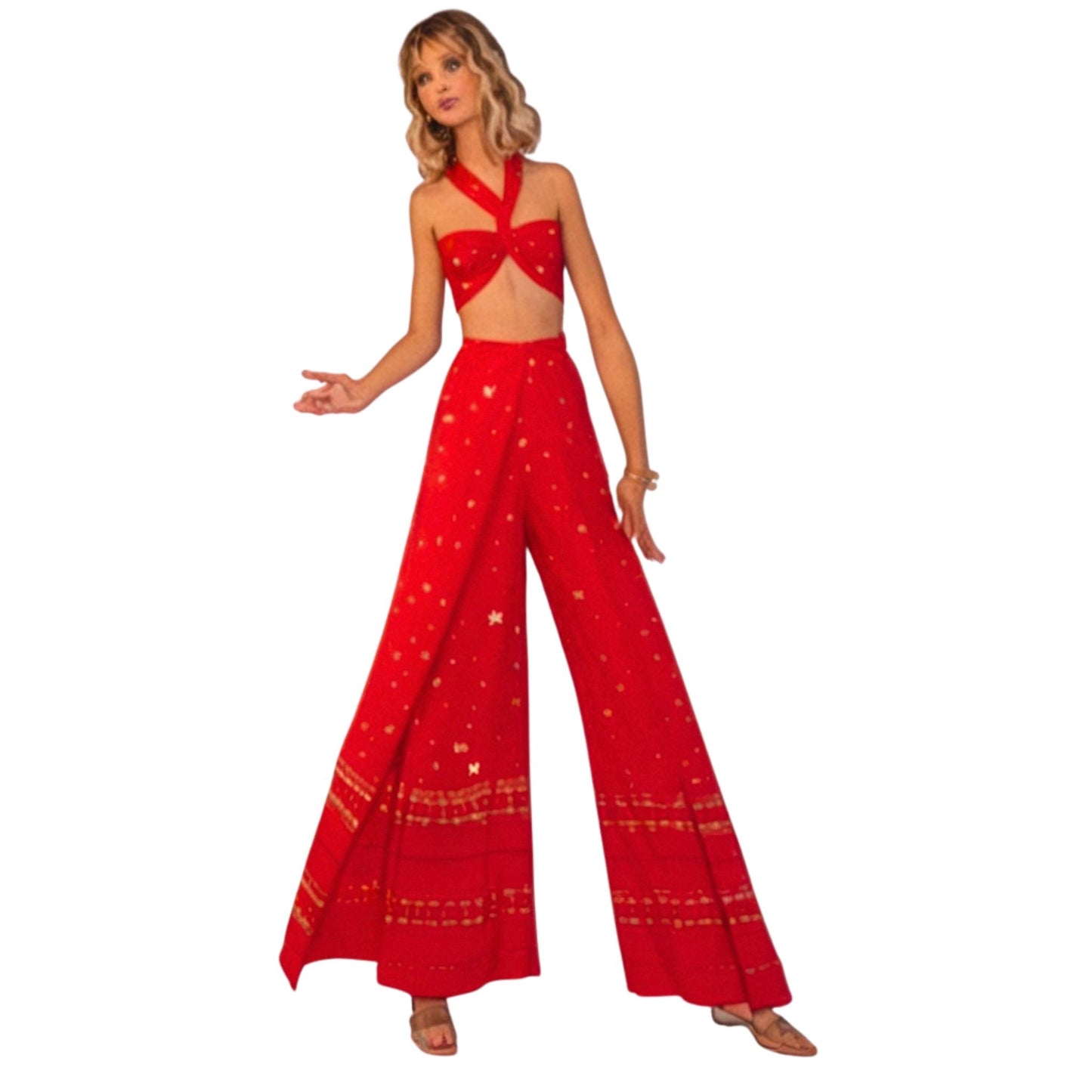 PDF - Vintage 1970s Pattern, 'Easy' Wrap-and-Go Pant-Skirt - Multi-sizes - Instantly Print at Home