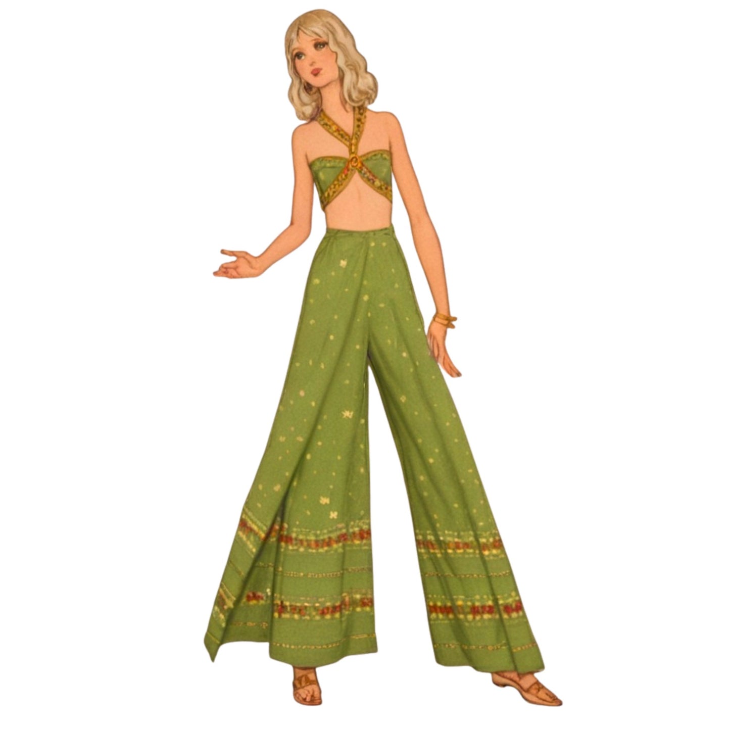 Vintage 1970s Pattern, 'Easy' Wrap-&-Go Pant-Skirt - Multi-sizes