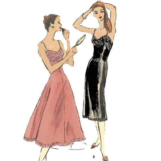 PDF - Padrão dos anos 1950, Vogue Slip, Anágua, Camisola & Calcinha - Download