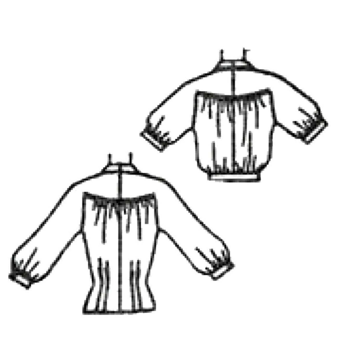 PDF - Modello di cucito  anni '50: Blusa elegante Pin Up, Blusa 'Arietta' - Giro petto 30” (76.2cm) - Download