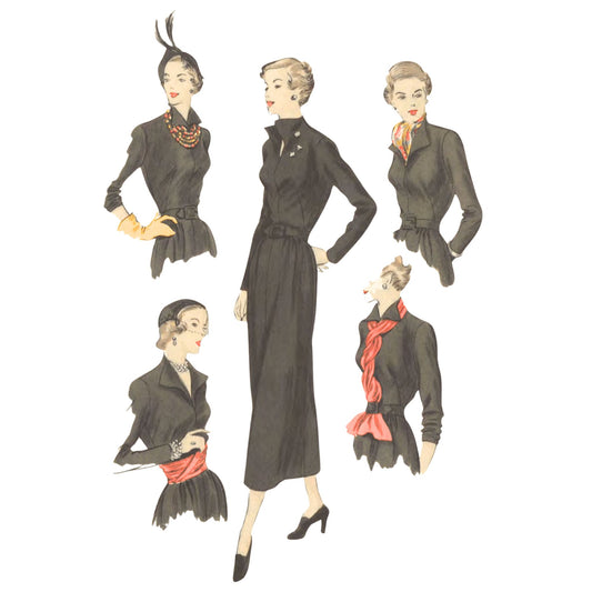 Long Line Dress with High Neck