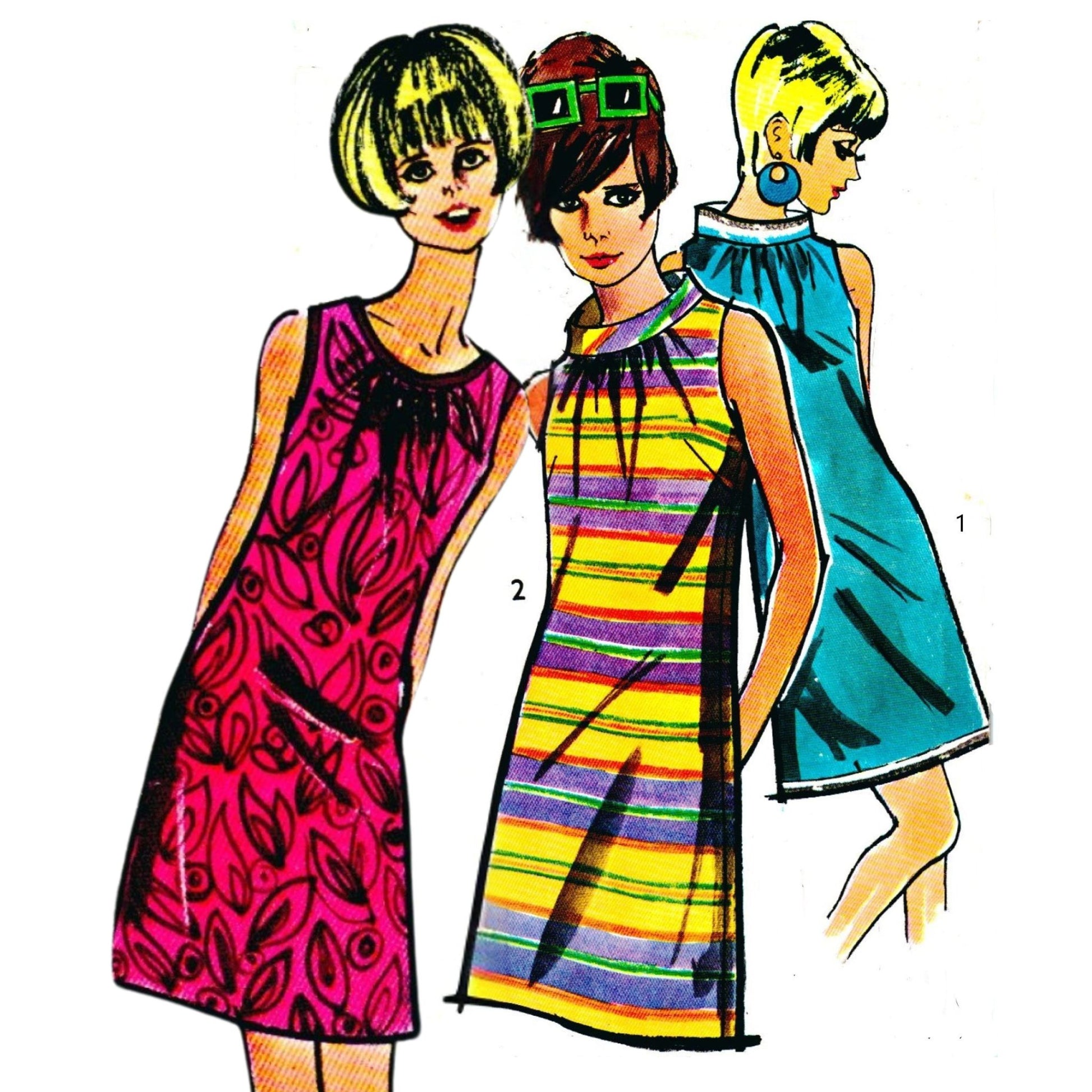 gogo dress Vintage 1960s Sewing Pattern, Gogo Dress