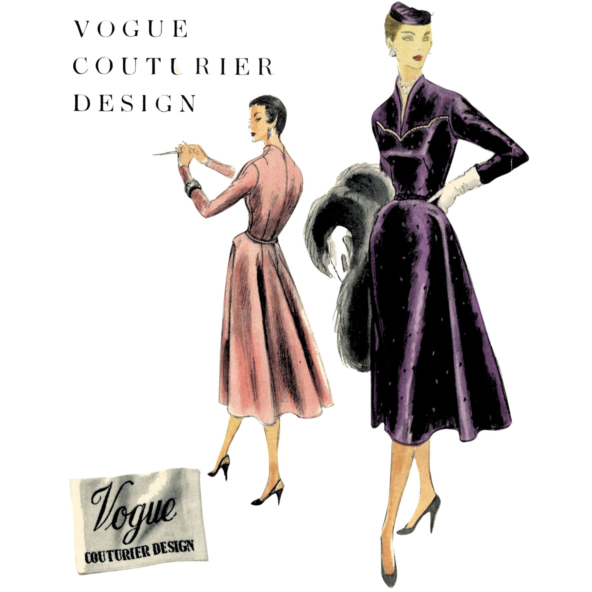 1950s Willow Dress Couturier Sewing Pattern: Bust 34” (86cm) – Vintage  Sewing Pattern Company