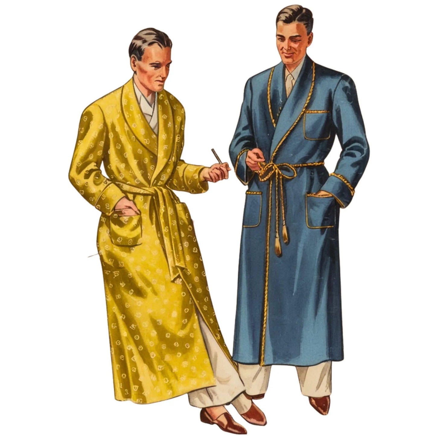 Men wearing dressing gowns