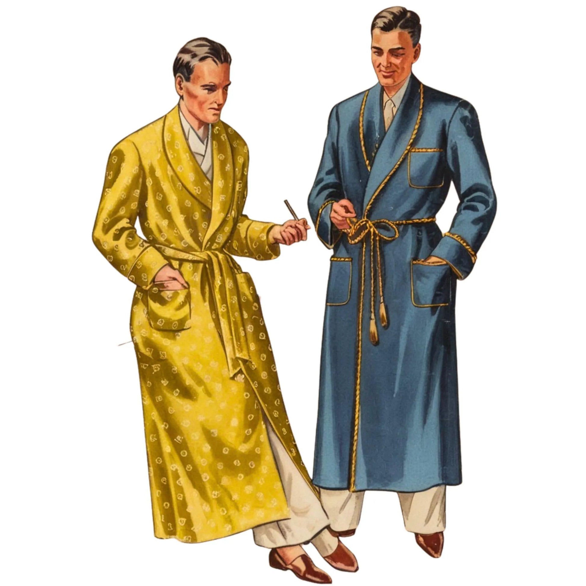 Men wearing dressing gowns