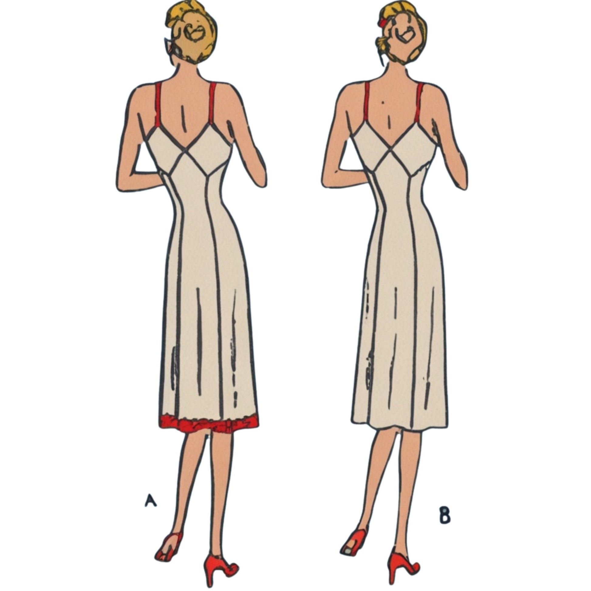 1940s Pattern, Vogue Slips with a Fitted Bodice - Bust 34" (86cm) Vintage Sewing Pattern Company 1940s Pattern, Vogue Slips with a Fitted Bodice - Bust 34" (86cm) Vintage Sewing Pattern Company