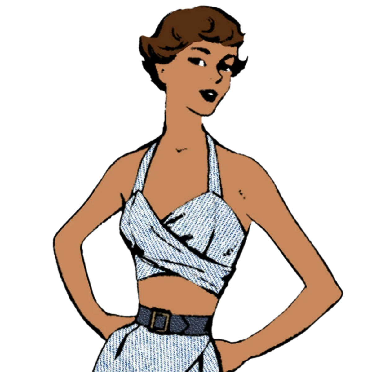 Wais Patterns 1950s Pattern Wrap-on Beach Babe Sewing Pattern - Bust 36
