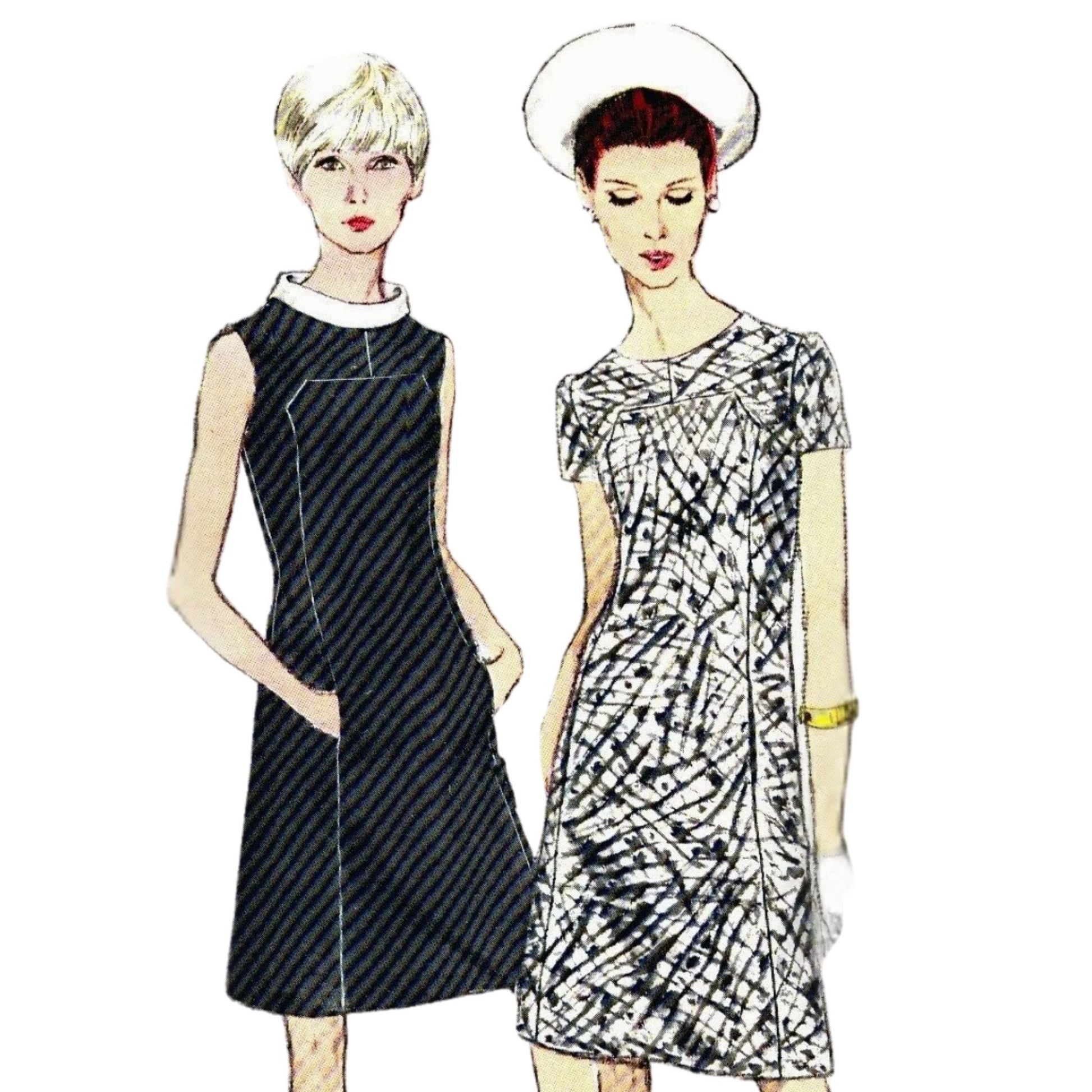 1960s Sewing Pattern, One-piece A-line Dress - Bust: 38 (96cm) Vintage Sewing Pattern Company 1960s Sewing Pattern, One-piece A-line Dress - Bust: 38 (96cm) Vintage Sewing Pattern Company