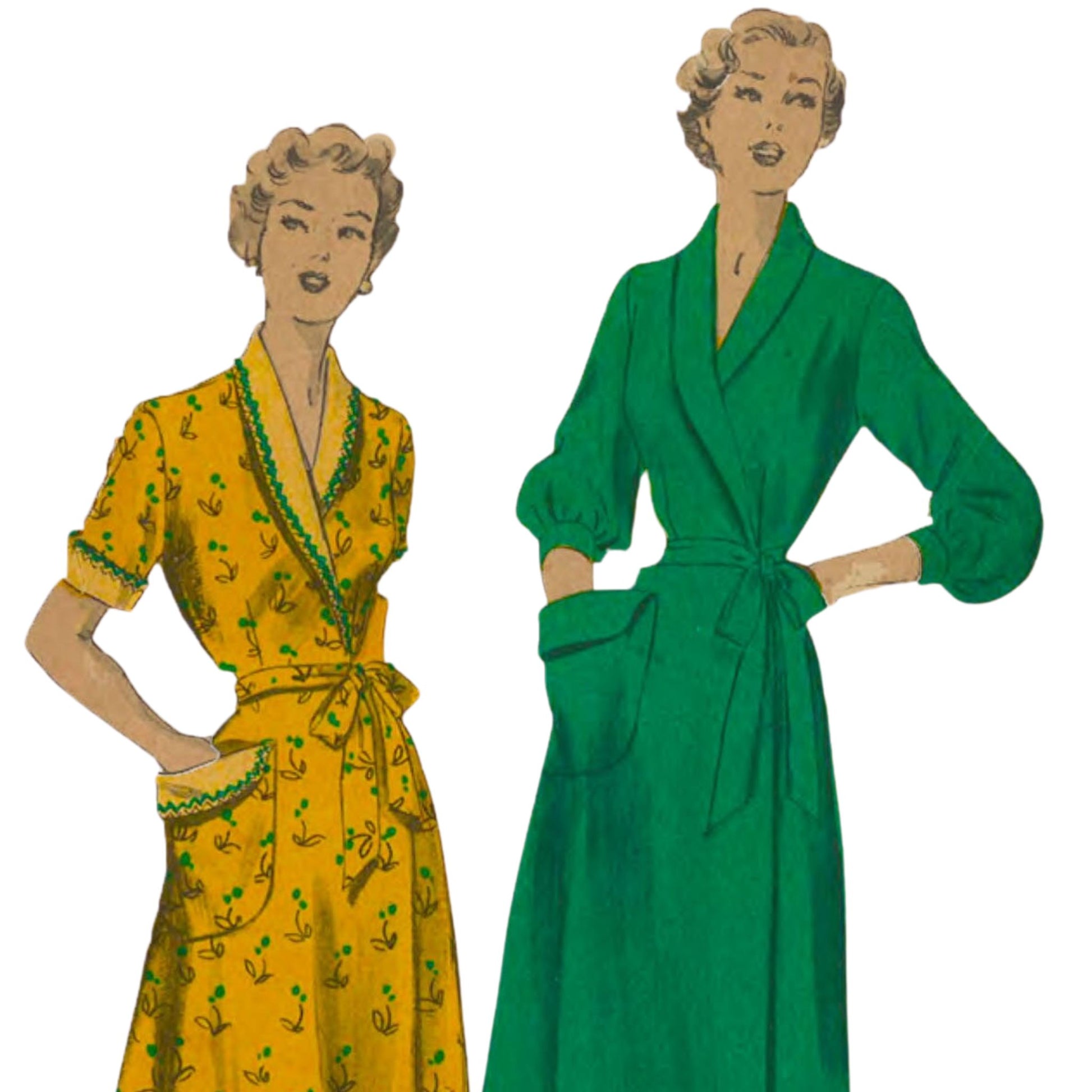 Women wearing Dressing Gowns