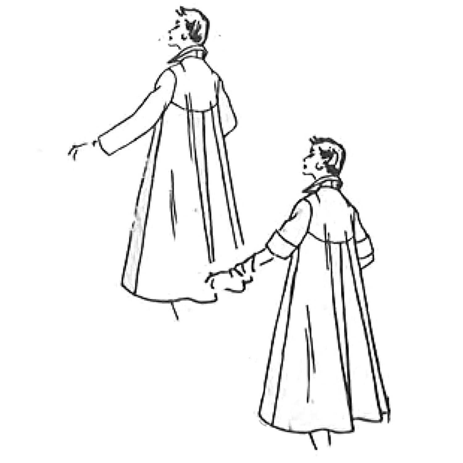 Line drawing of a coat