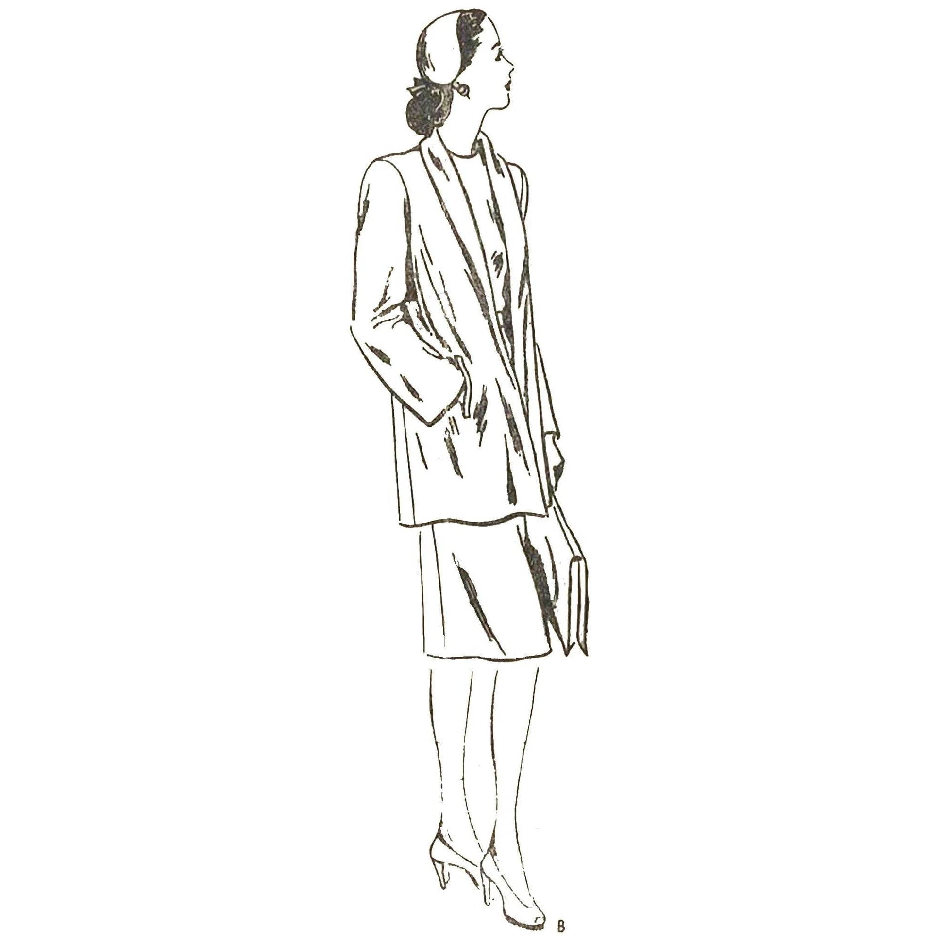 Line drawing of a coat