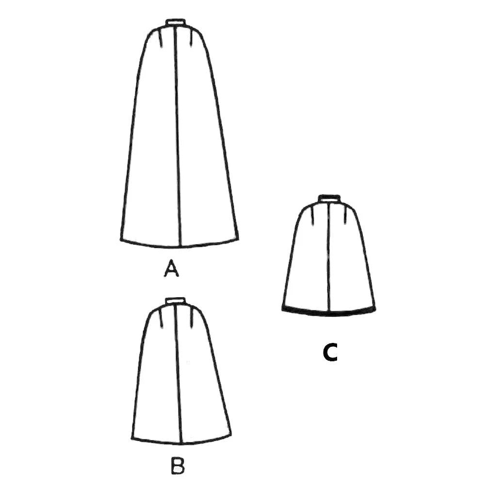 Line drawing of capes