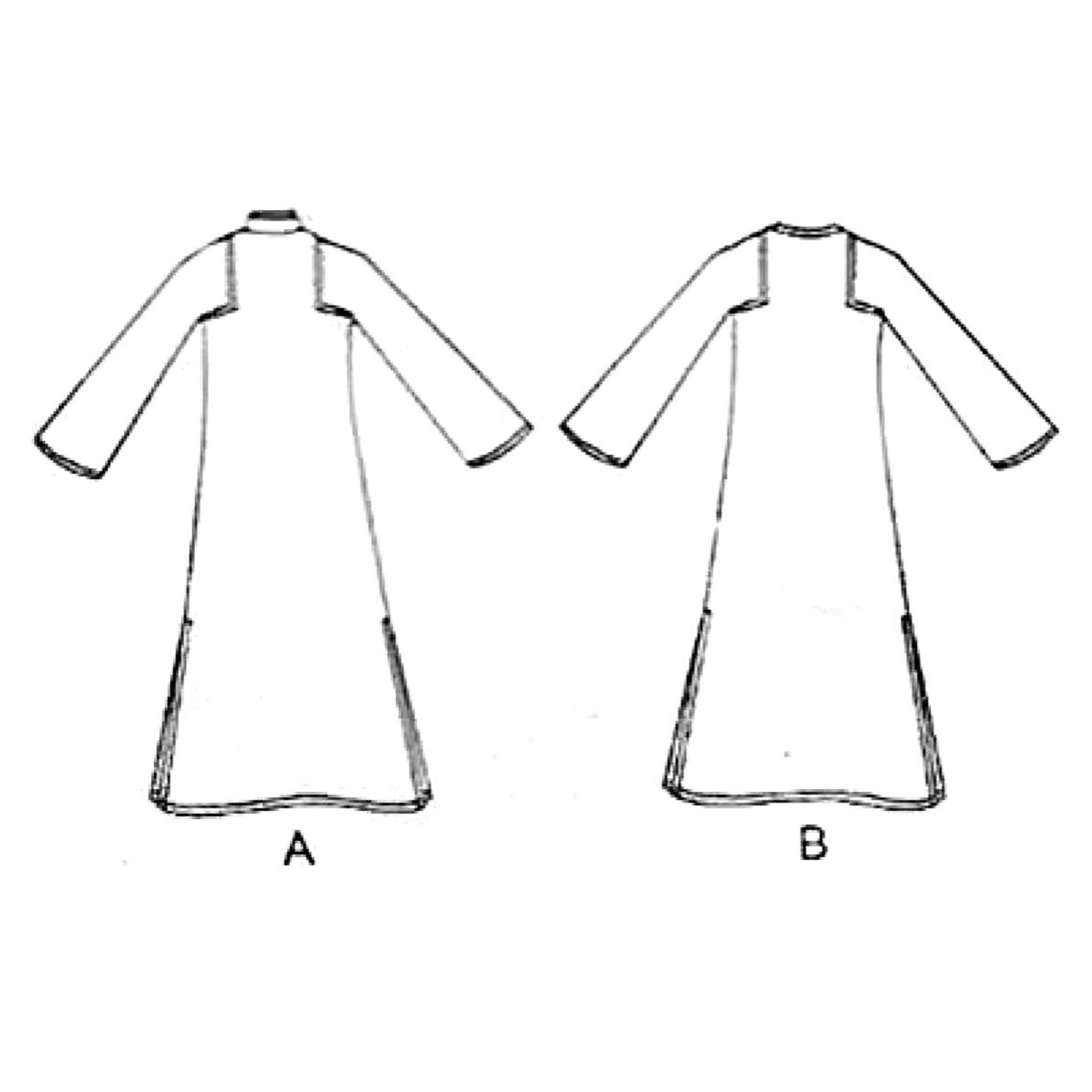 Line drawing of a caftan