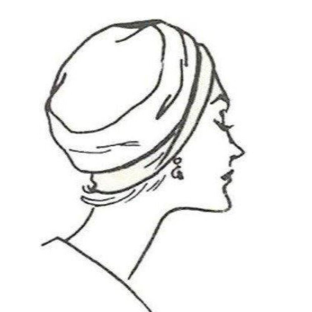 Line drawing of a hat