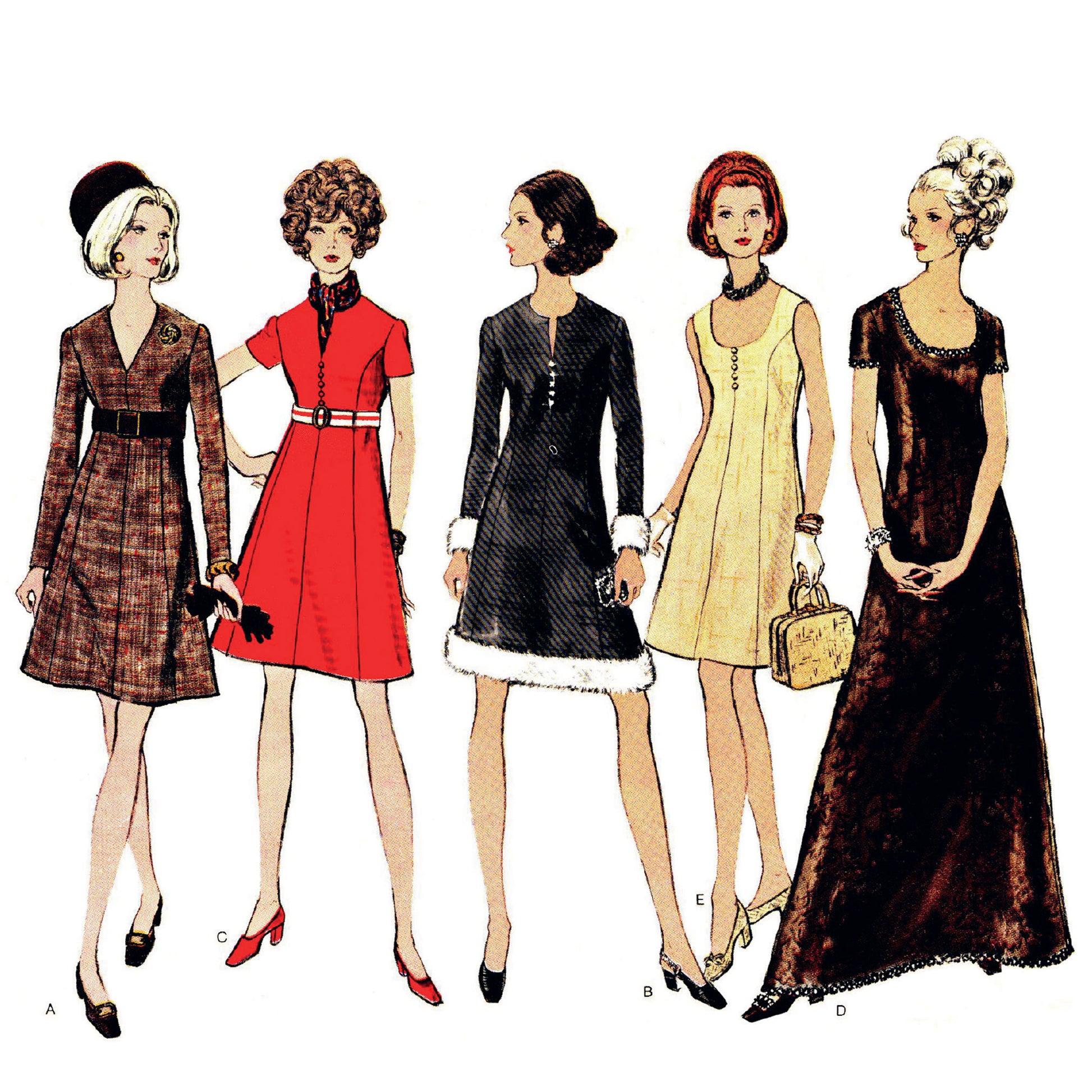 1960s Vogue Sewing Pattern, Semi-Fitted Dress - Bust: 38 (96cm) Vintage Sewing Pattern Company 1960s Vogue Sewing Pattern, Semi-Fitted Dress - Bust: 38 (96cm) Vintage Sewing Pattern Company