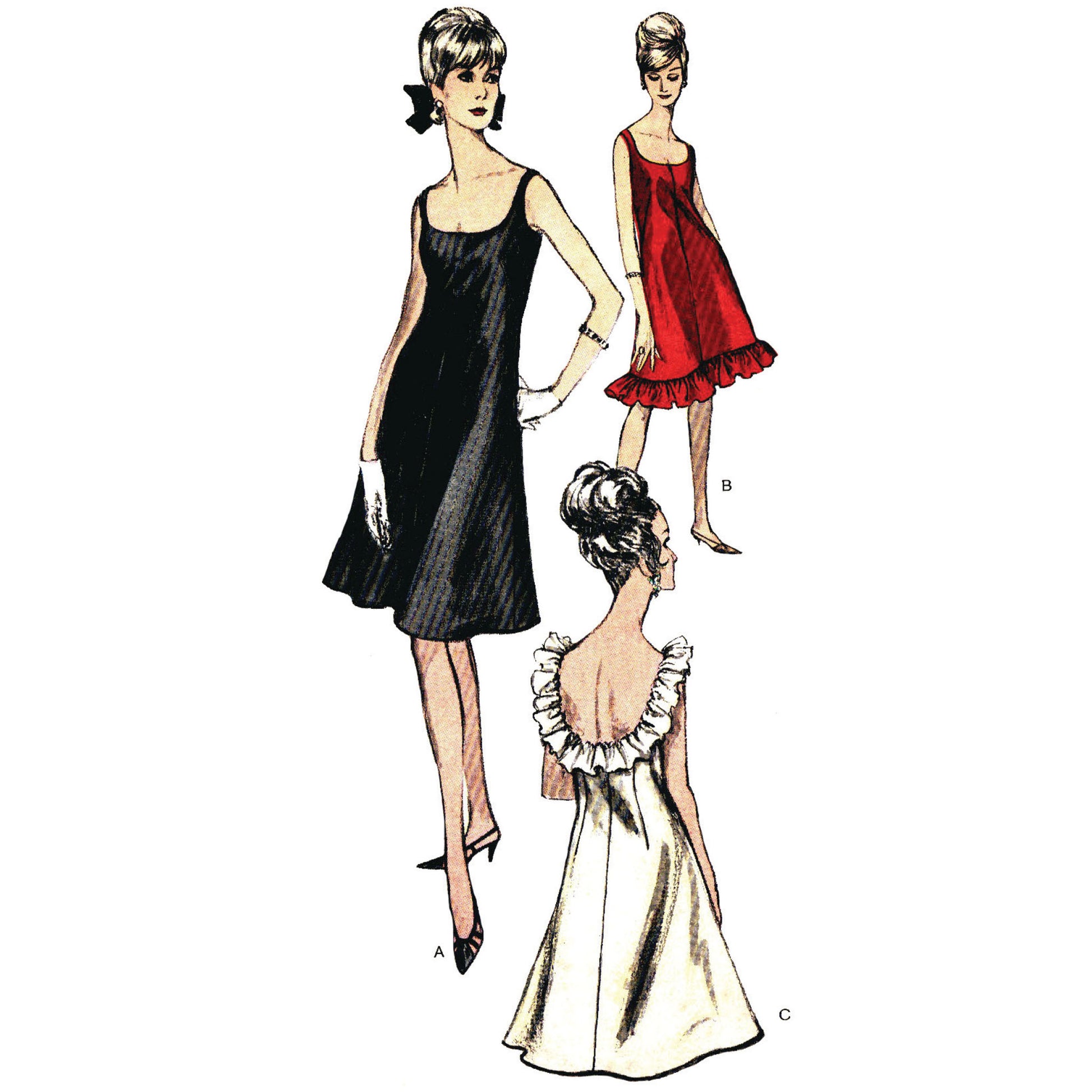 1960 cocktail dress pattern McCalls 8568 1960s Larry Aldrich Misses Designer Cocktail Dress Pattern Womens Vintage Sewing Pattern Size 16 Bust 36 Uncut
