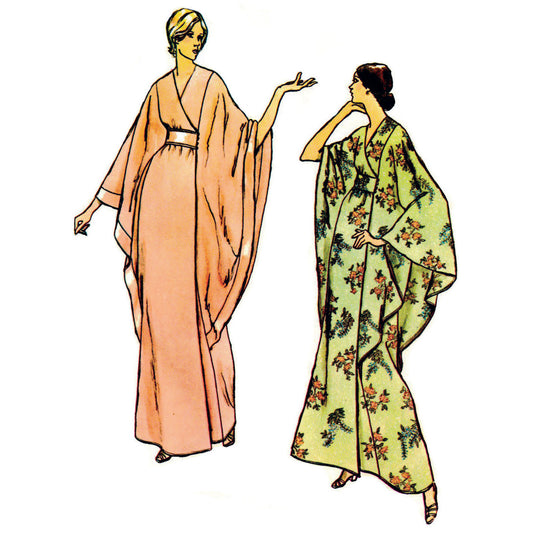 60s Pattern – One-Piece Wrap-over Dress, Midi & Maxi - Bust=34” (86.4cm)