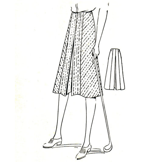 Model wearing Trouser Skirt made from Weldons 133752 pattern