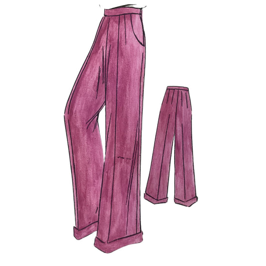 1940s Pattern, Land Girl High Waist Slacks & Overalls - Bust=38 (97cm)