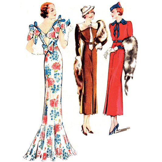 Vintage Sewing Pattern Ladies' 1920s Robe de Style Brisac Couture Dress  #3160 - Paper Version