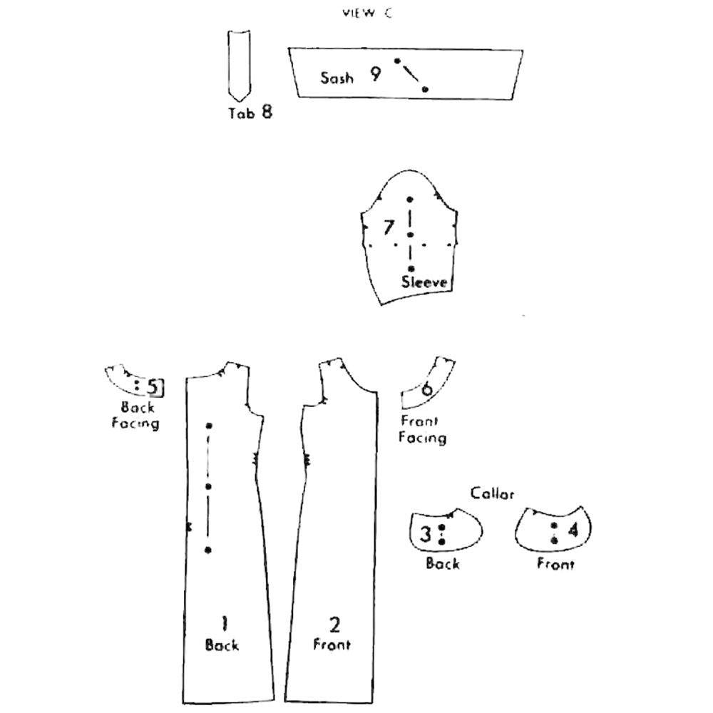 pattern pieces to make dress