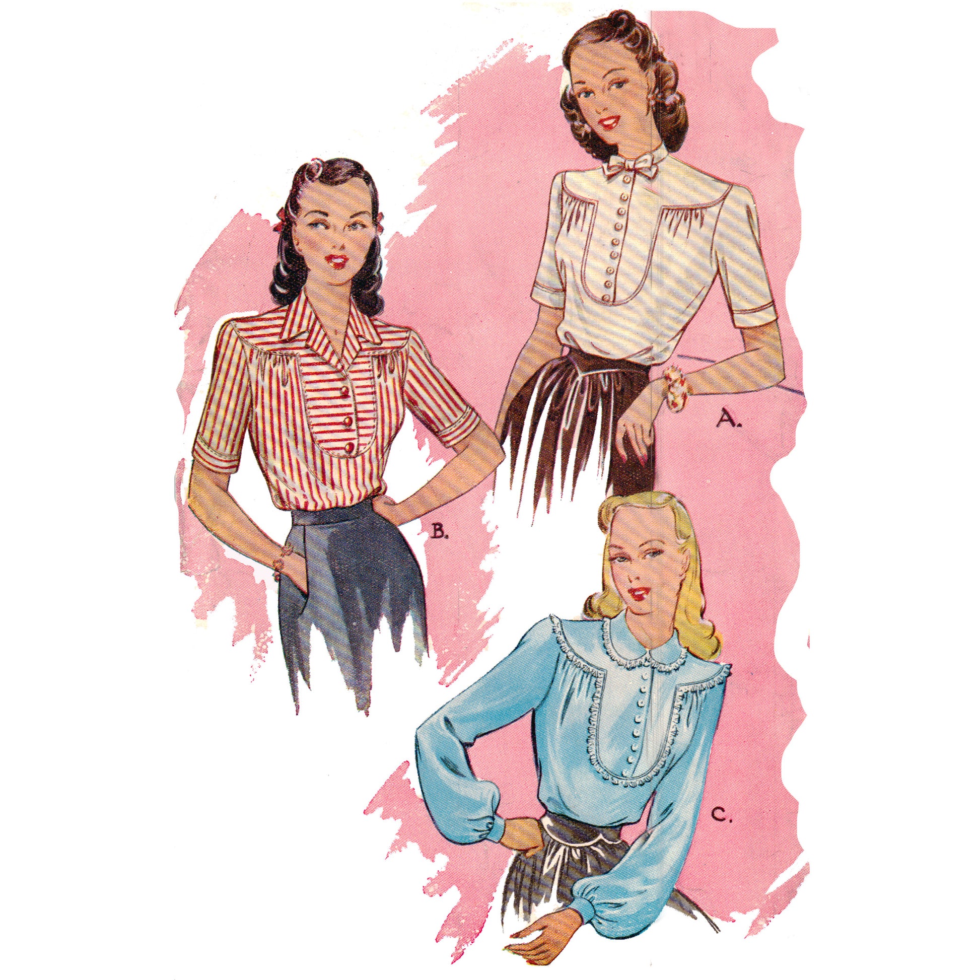 Ladies wearing blouses