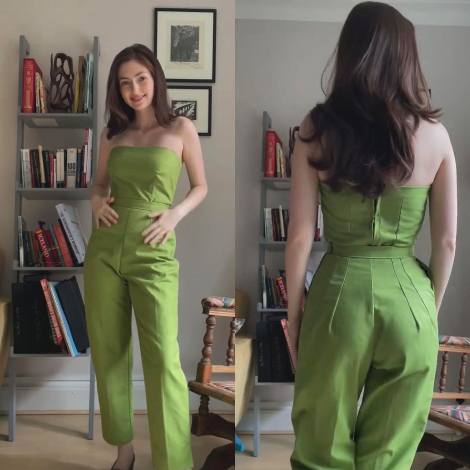 Truly Grace wearing proportioned trousers made from Simplicity 3257 sewing pattern