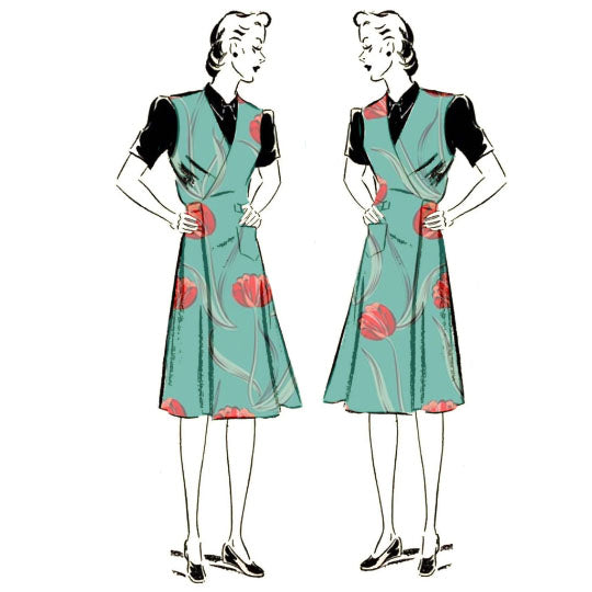 Women wearing 1940s Apron, Duster, Overalls, Pinny