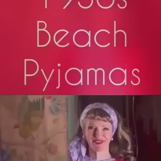 Lady wearing beach pyjamas