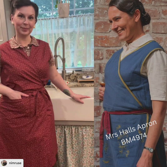 PDF - Naaipatroon 'Mrs Hall' Overalls, Schort & Pinafore uit de jaren 1930: Eenvoudig Beginnersproject, Buste 40"(102cm) - Direct Printen thuis