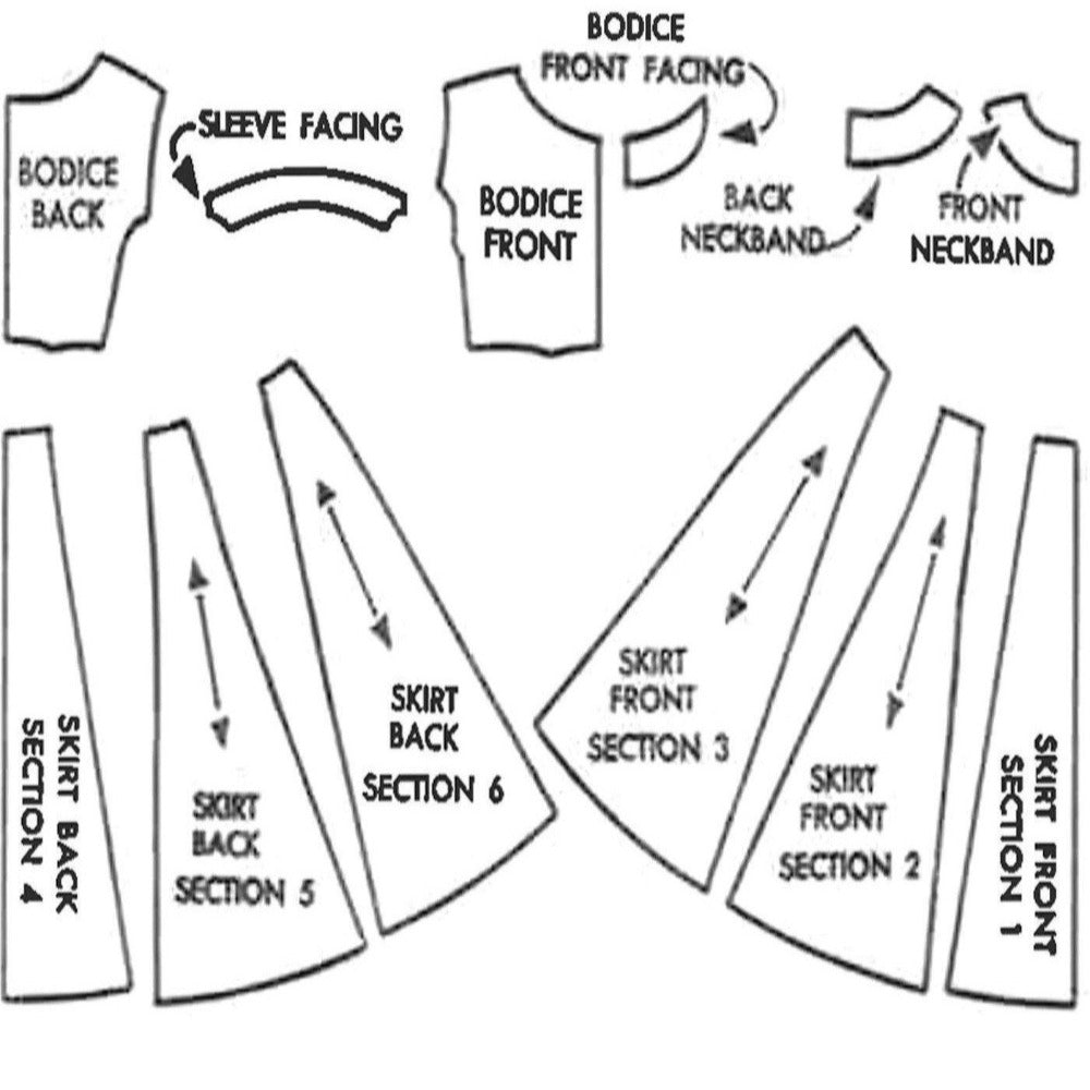 1950's Sewing Pattern: 50s Fit and Flare Dress - Bust 32 1950-s-sewing-pattern-50s-fit-and-flare-dress-bust-32-81-3cm-vintage-sewing-pattern-company