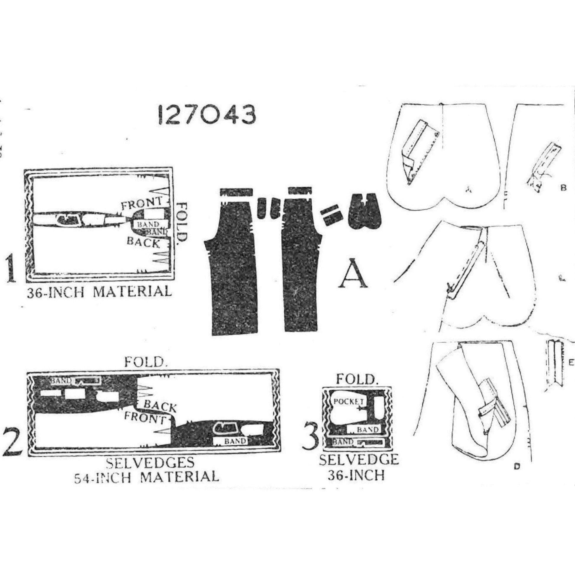 PDF - 1930's Vintage Sewing Pattern: Women's Wide Leg Slacks, Trousers ...
