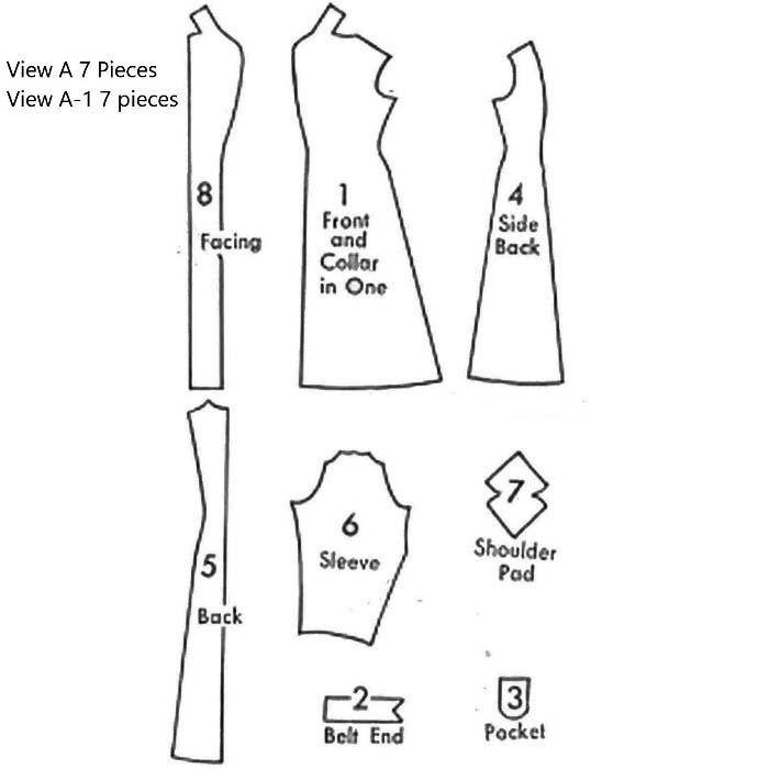 PDF - 1940's Sewing Pattern: Wartime Fitted Frock Coat - Bust 36” (91c ...